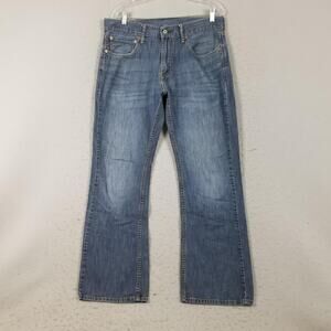 Levis 527 Jeans Mens 34x30 Blue Bootcut 100% Cotton Denim Medium Wash Casual